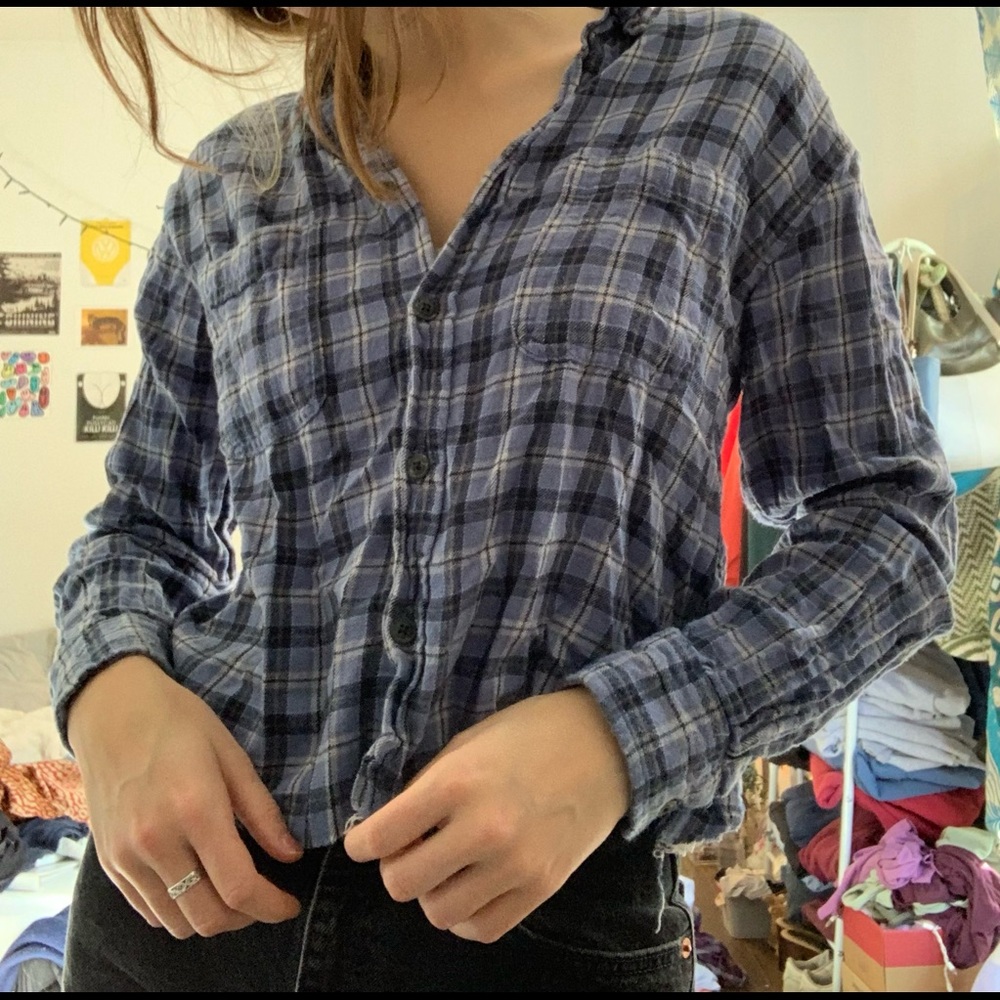 cropped flannel
